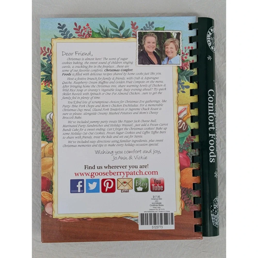 Gooseberry Patch Christmas Comfort Foods Cookbook‎ Recipes Holiday Baking 2022